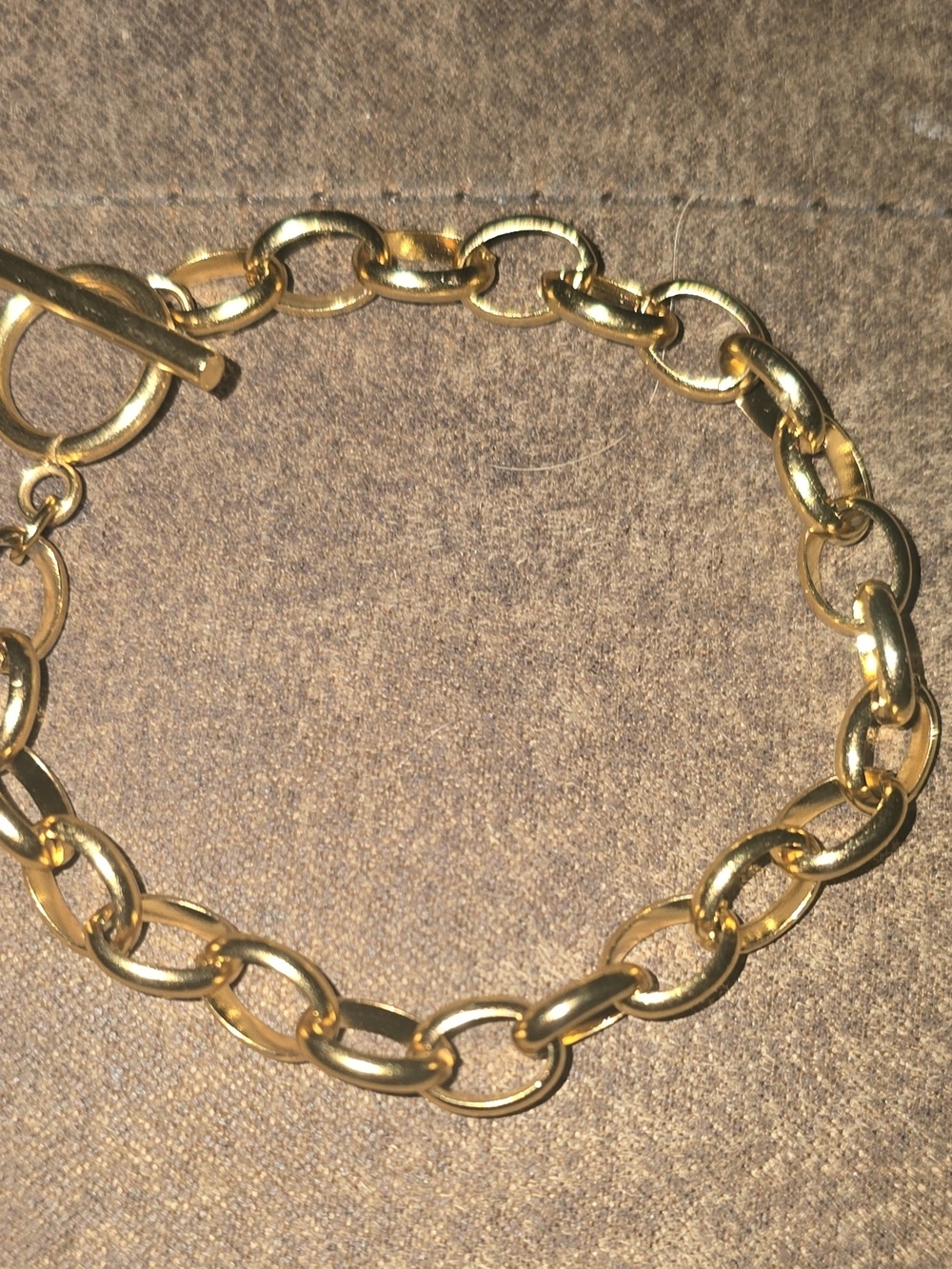 ✨NWOT 18K Gold Plated Chunky Link Toggle Bracelet Non-Tarnish & Hypoallergenic✨